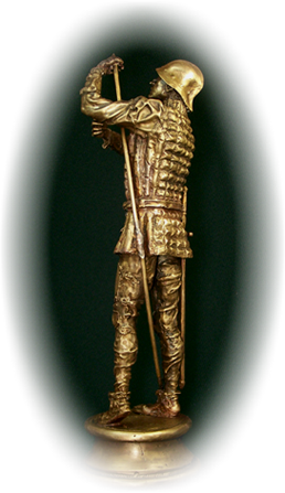 Bronze sculpture Longbowman